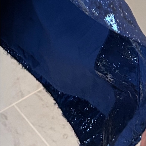 Mother of Bride or Groom dress-navy with silver metallic threading - Picture 11 of 11